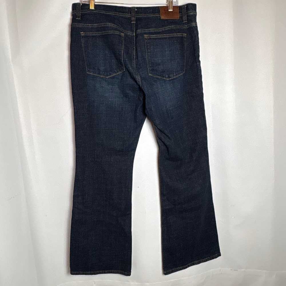 Lauren Ralph Lauren Women 16 Dark Wash Bootcut Jeans Blue Stretch Denim Mid Rise - Picture 7 of 9